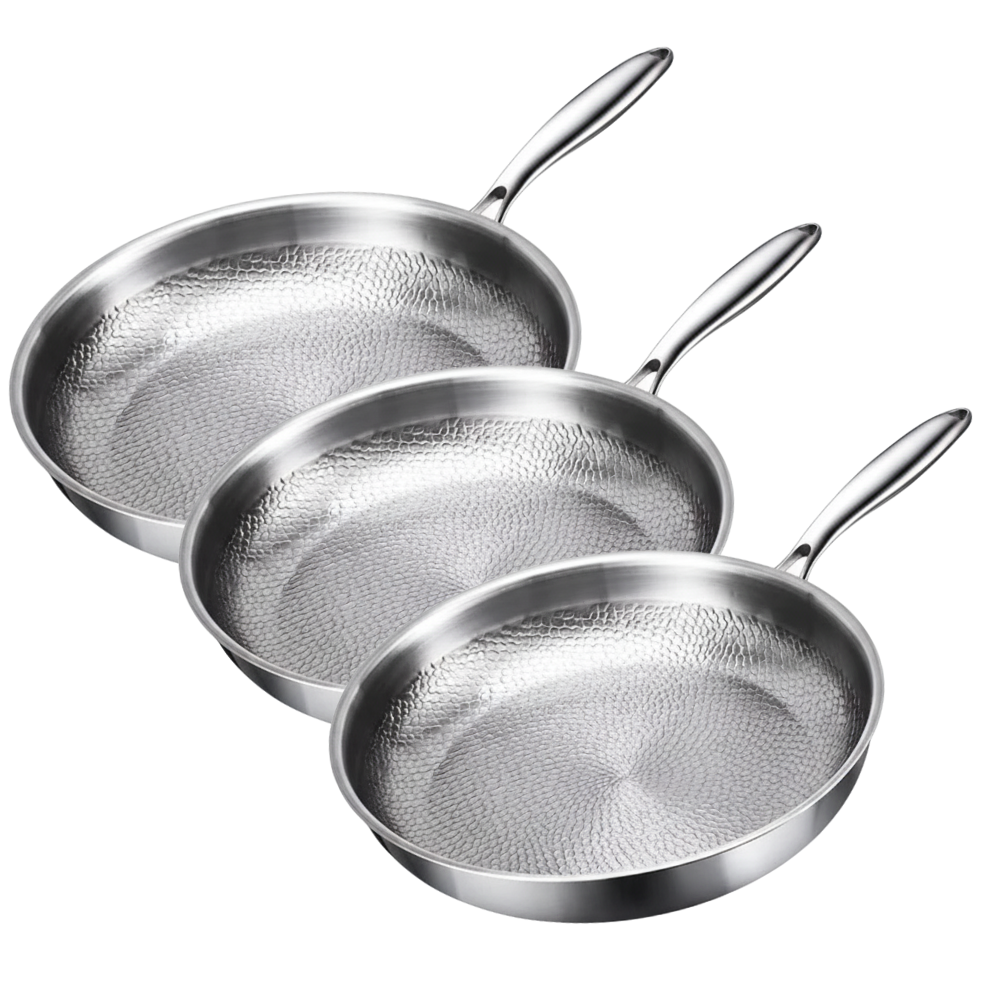 Titanium Antiaanbak Koekenpannen set 3-delig