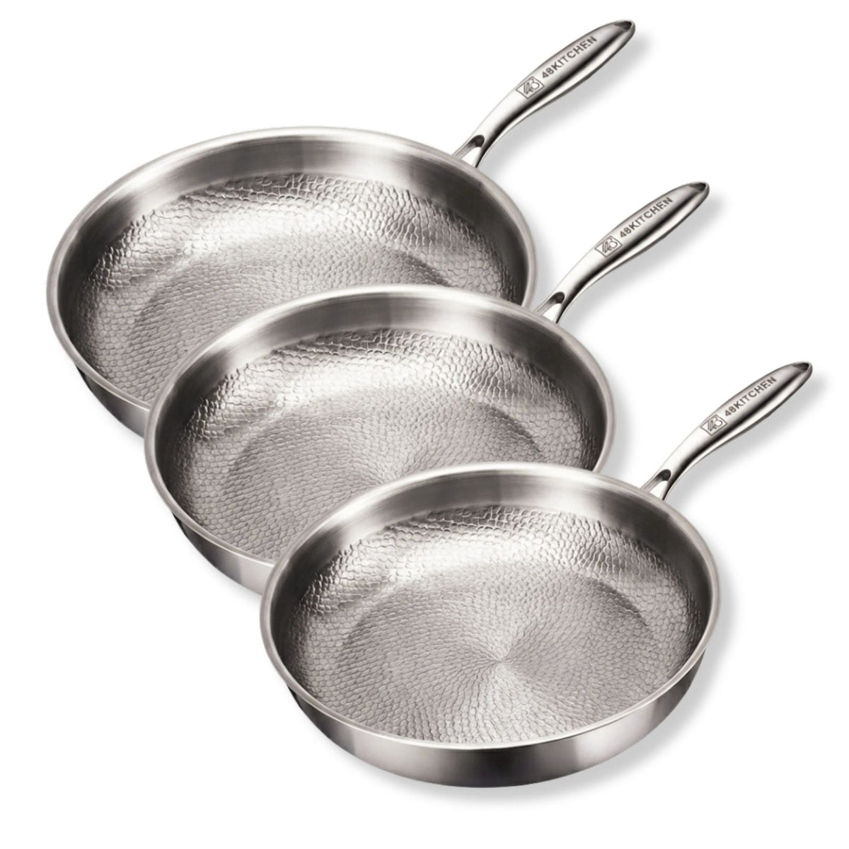 Titanium Antiaanbak Koekenpannen set 3-delig