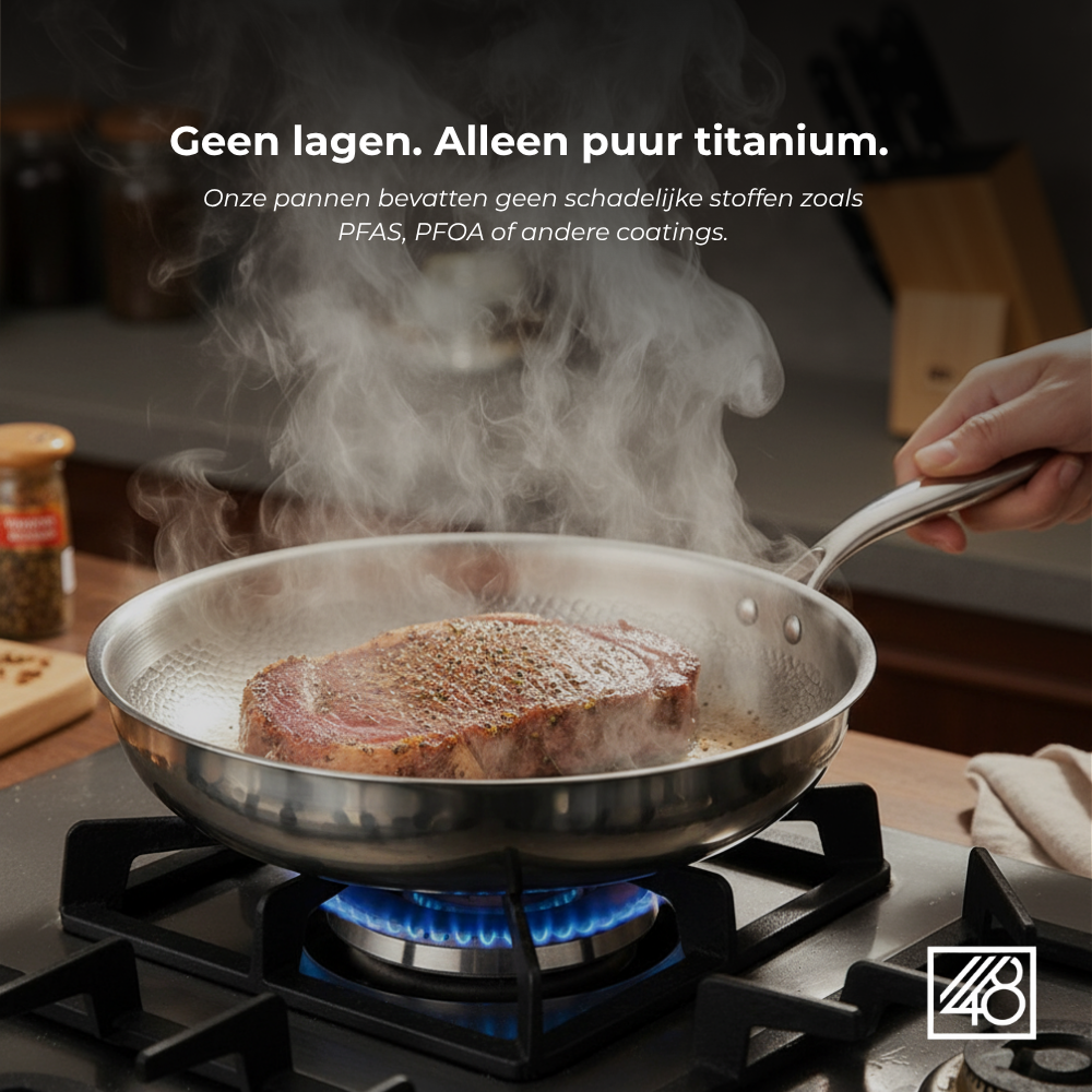 Titanium Antiaanbak Koekenpan 28cm